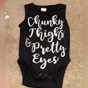 Black tank top onesie, size 6-9m